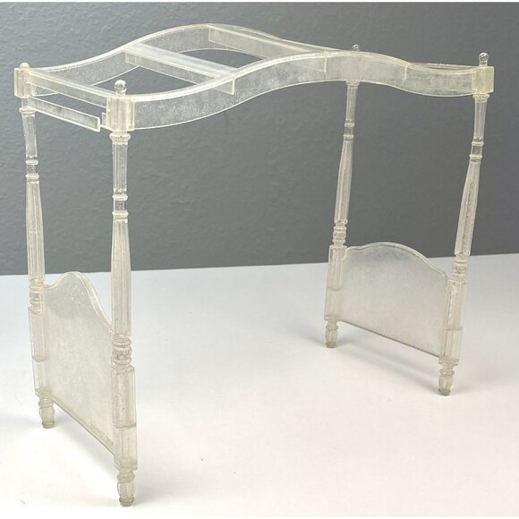 1996 MATTEL Barbie Glitter & Glow Light-up Canopy Bed Pink Furniture 15327 *Read - Picture 5 of 16